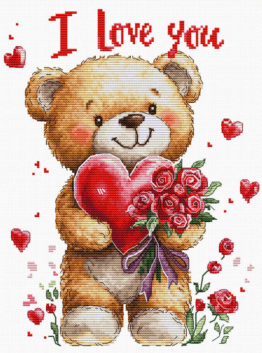 Kit punto croce Luca-S - Bouquet d'amore, B1441 