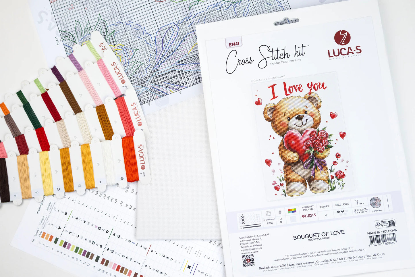 Kit punto croce Luca-S - Bouquet d'amore, B1441 