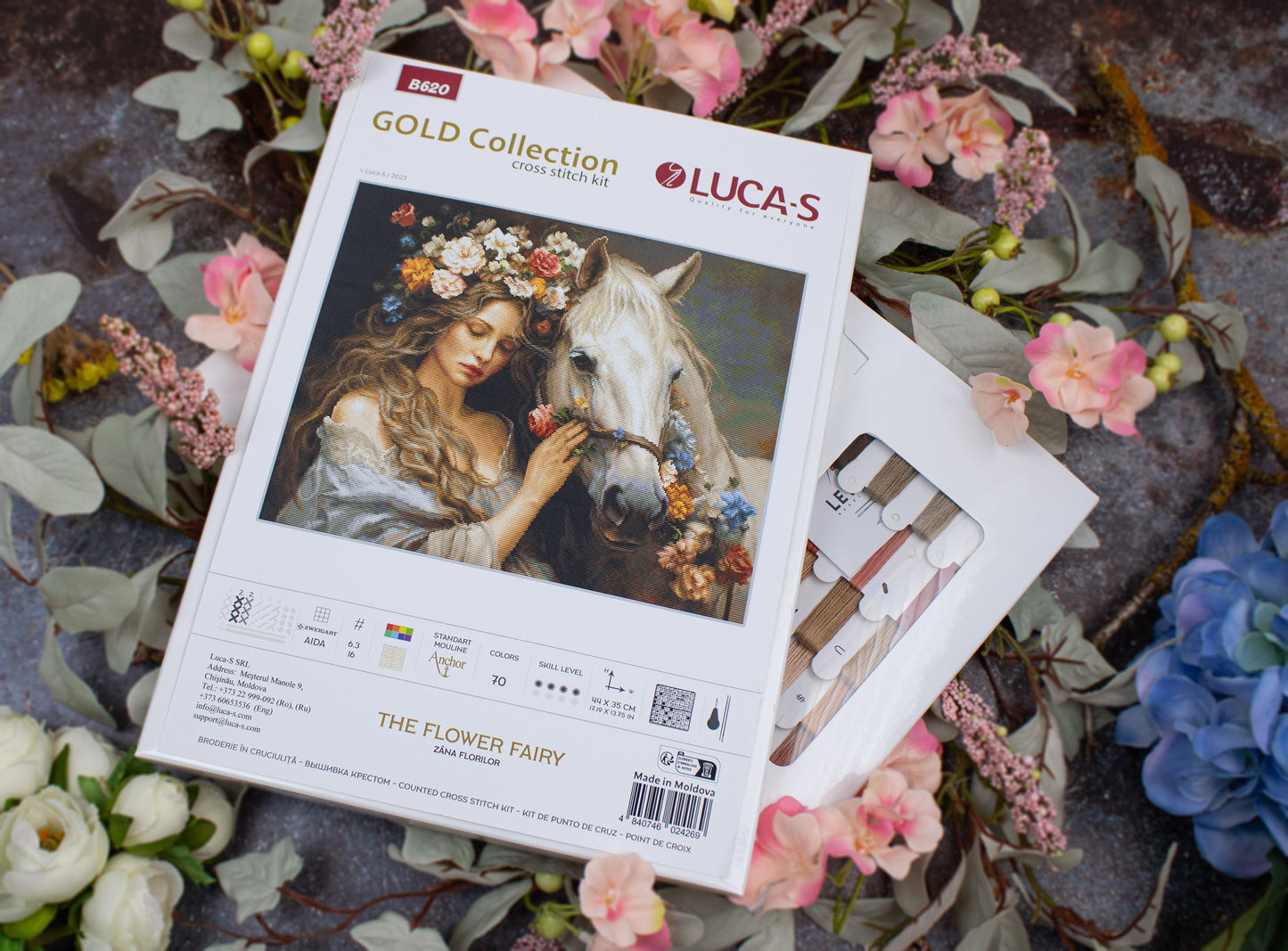 Cross Stitch Kit Luca-S GOLD - The Flower Fairy, B620