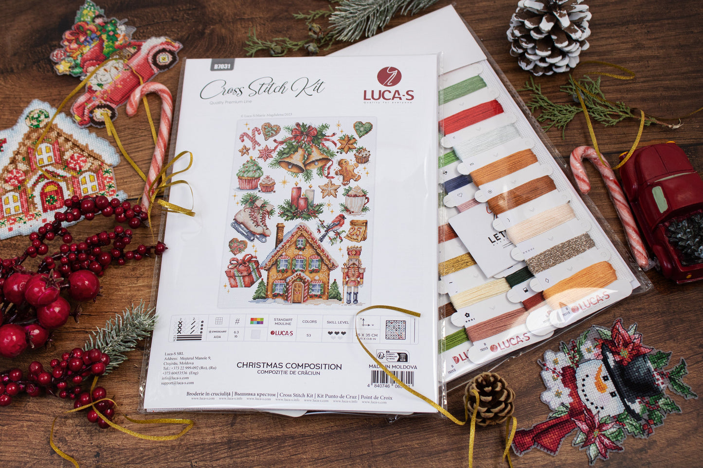 Cross Stitch Kit Luca-S -Christmas Composition, B7031