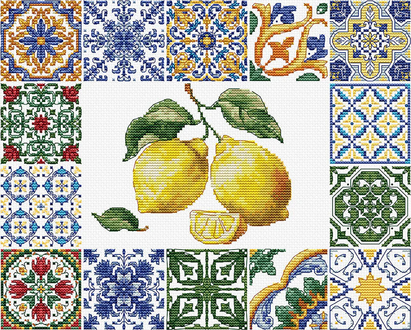 Cross Stitch Kit Luca-S - Lemon Essence of the Mediterranean, B7049
