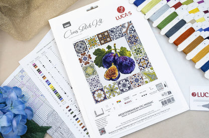 Kit punto croce Luca-S - Mosaico di fichi mediterranei, B7057 