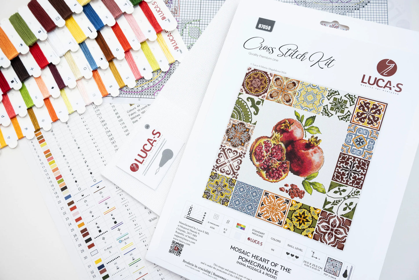 Kit punto croce Luca-S - Mosaico Cuore del Melograno, B7058 