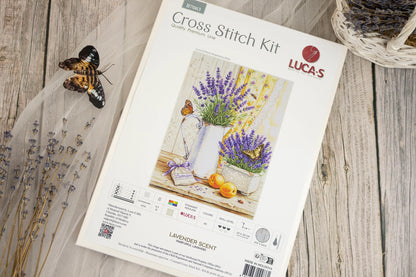 B7063 Kit punto croce Luca-S –  Profumo di lavanda