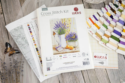 B7063 Kit punto croce Luca-S –  Profumo di lavanda