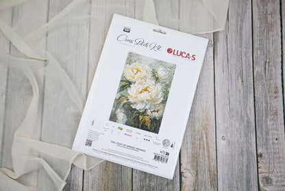 Kit Punto Croce Luca-S GOLD - Peonia di Primavera Chiara, B715