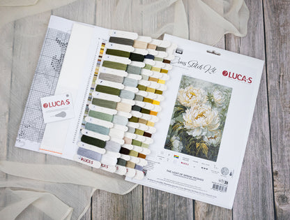 Kit Punto Croce Luca-S GOLD - Peonia di Primavera Chiara, B715