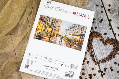 Kit punto croce Luca-S GOLD - Night Time Café, B729