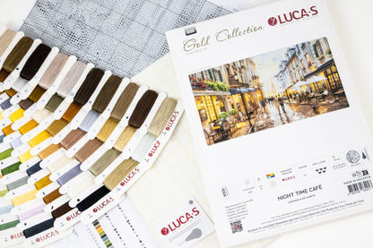 Kit punto croce Luca-S GOLD - Night Time Café, B729