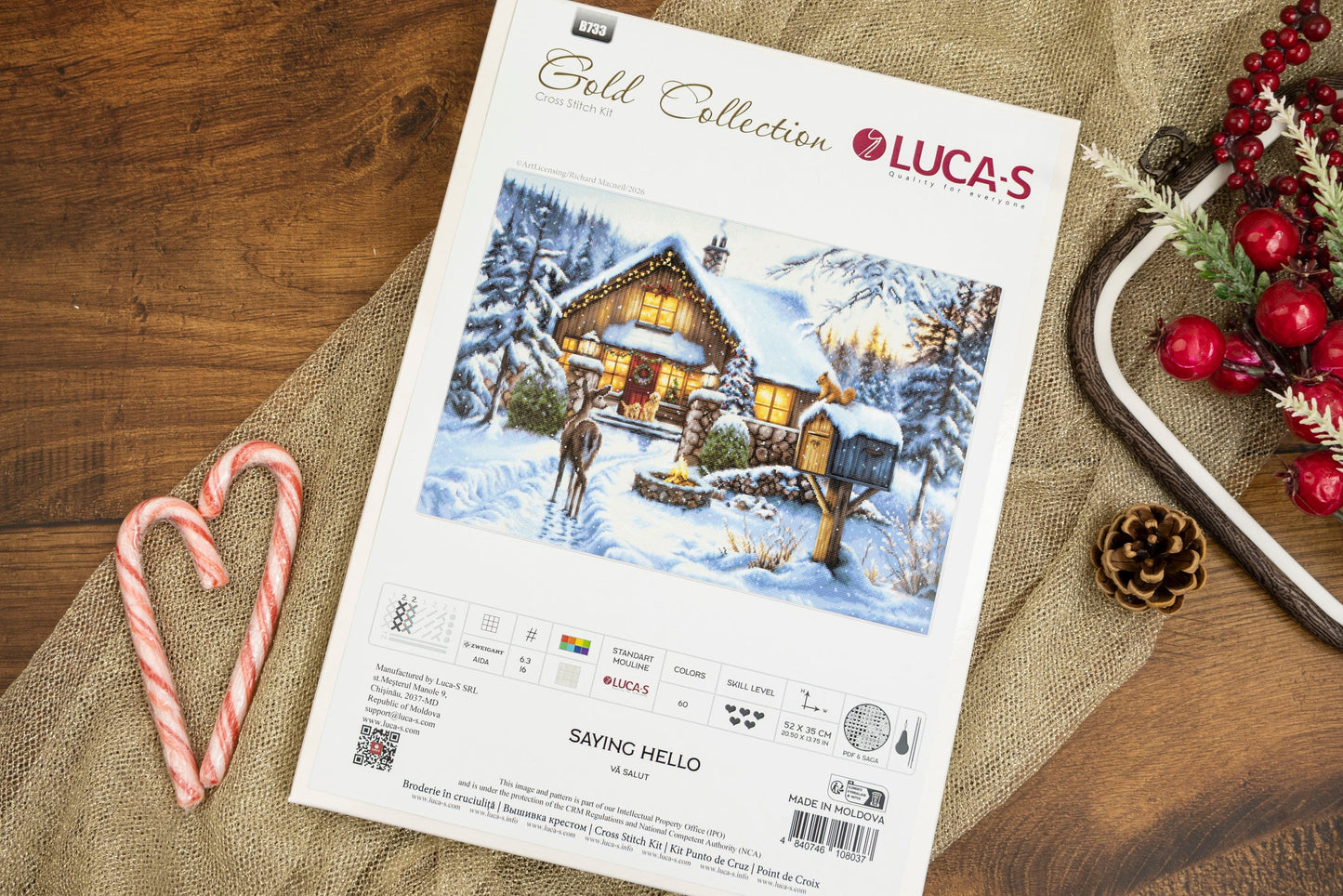 B733 Kit punto croce Luca-S –  Dire ciao