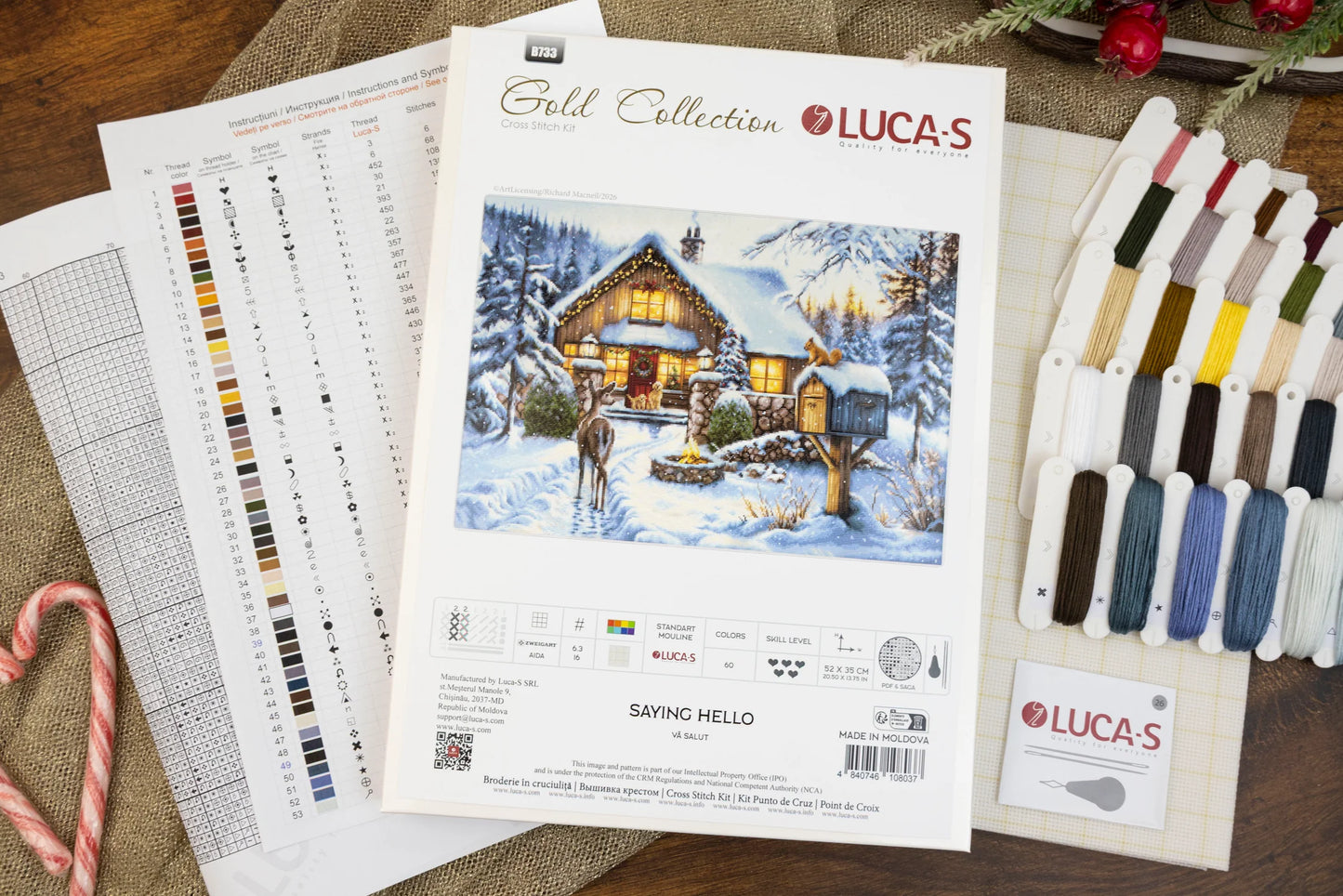 B733 Kit punto croce Luca-S –  Dire ciao