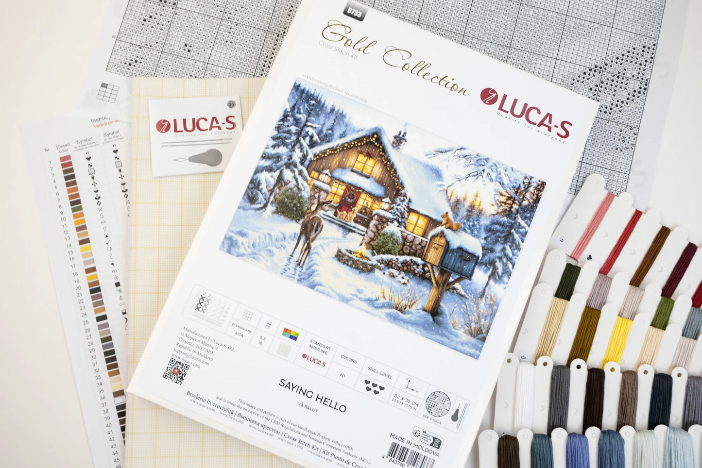 B733 Kit punto croce Luca-S –  Dire ciao