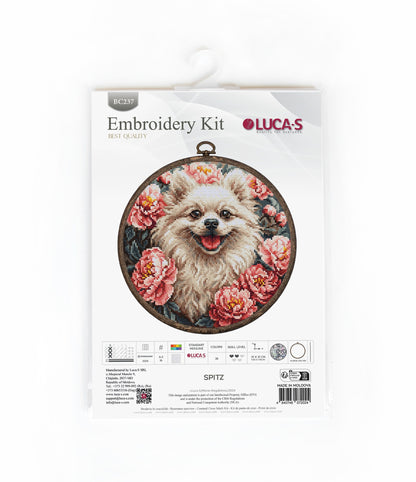 Kit punto croce con telaio incluso Luca-S - Spitz, BC237
