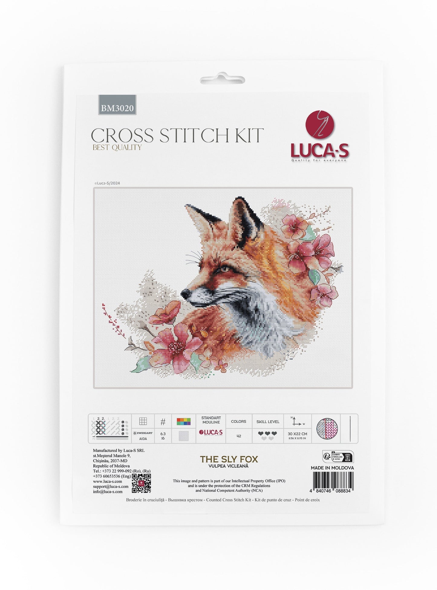 Cross Stitch Kit Luca-S - The Sly Fox, BM3020