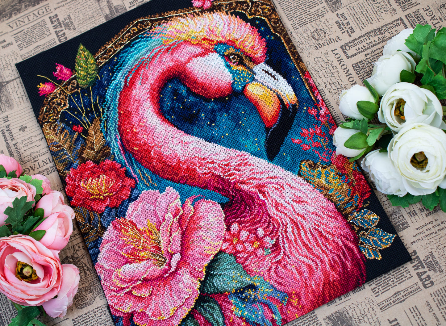 Cross Stitch Kit Luca-S- Flamingo Fantastico, BU5036