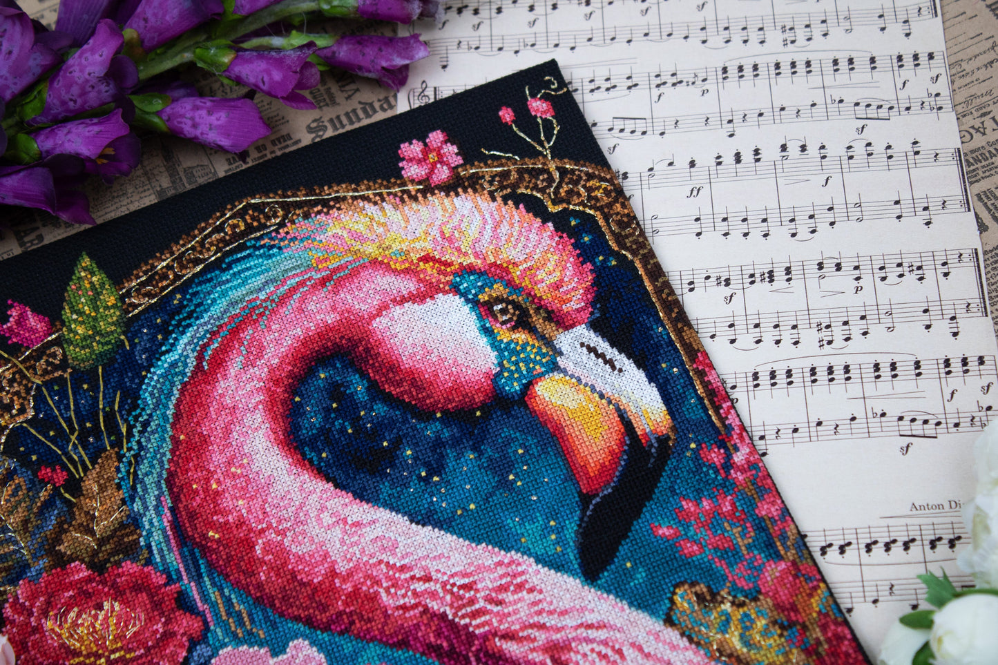 Cross Stitch Kit Luca-S- Flamingo Fantastico, BU5036