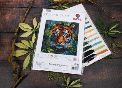 Kit punto croce Luca-S - Tigre della giungla, BU5048