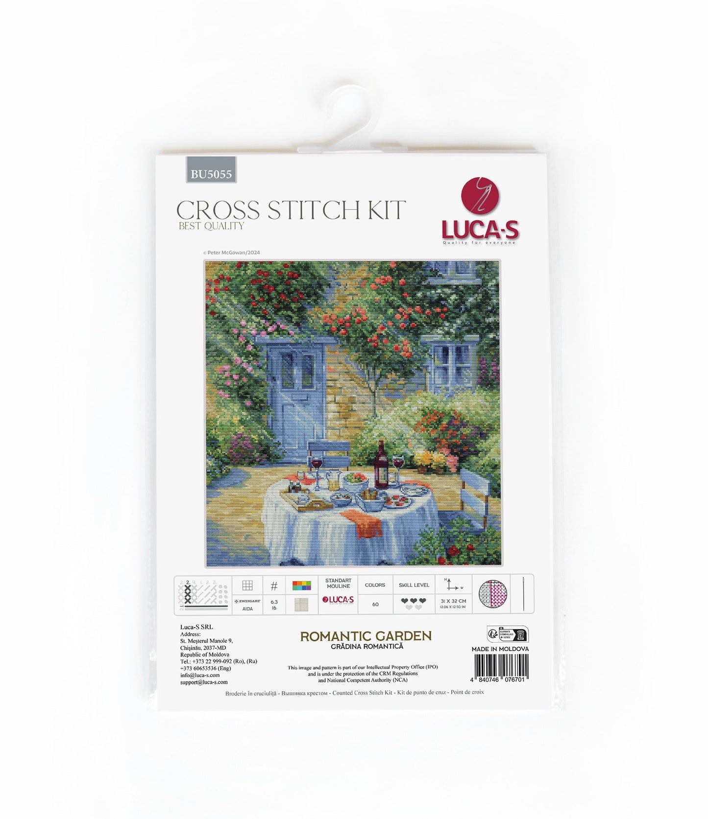 Kit punto croce Luca-S - Giardino romantico, BU5055