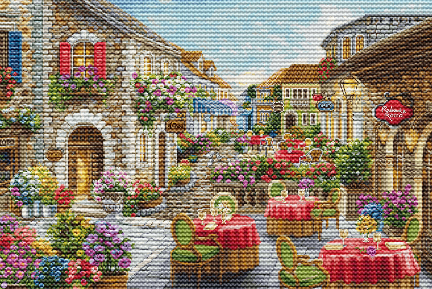 Cross Stitch Kit Luca-S - Fiori Caffes, BU5080