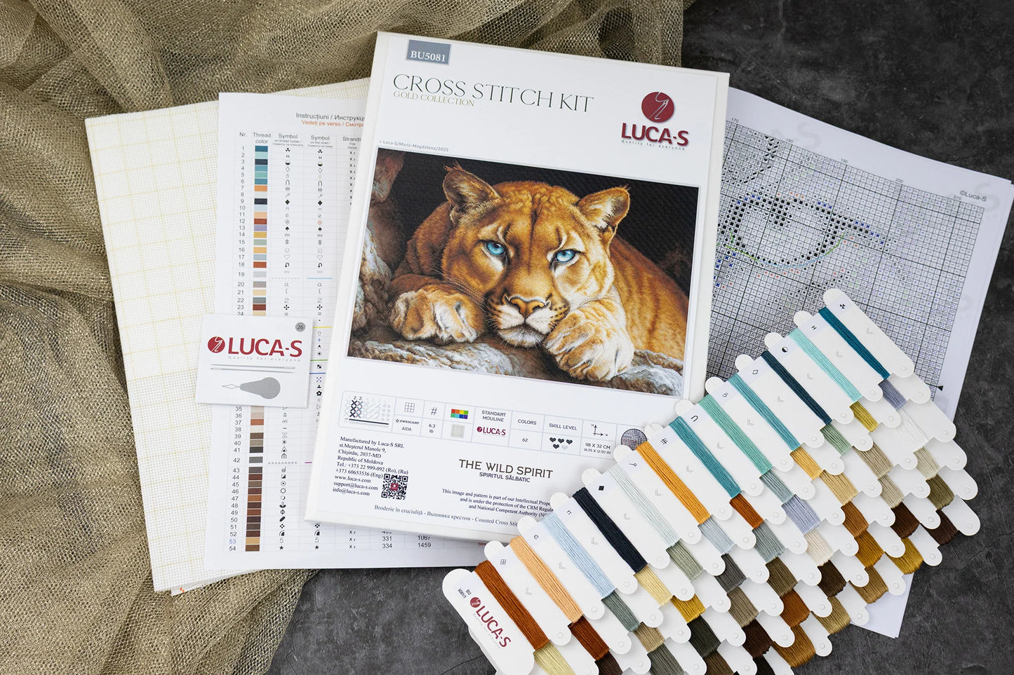 Cross Stitch Kit Luca-S GOLD - The Wild Spirit, BU5081