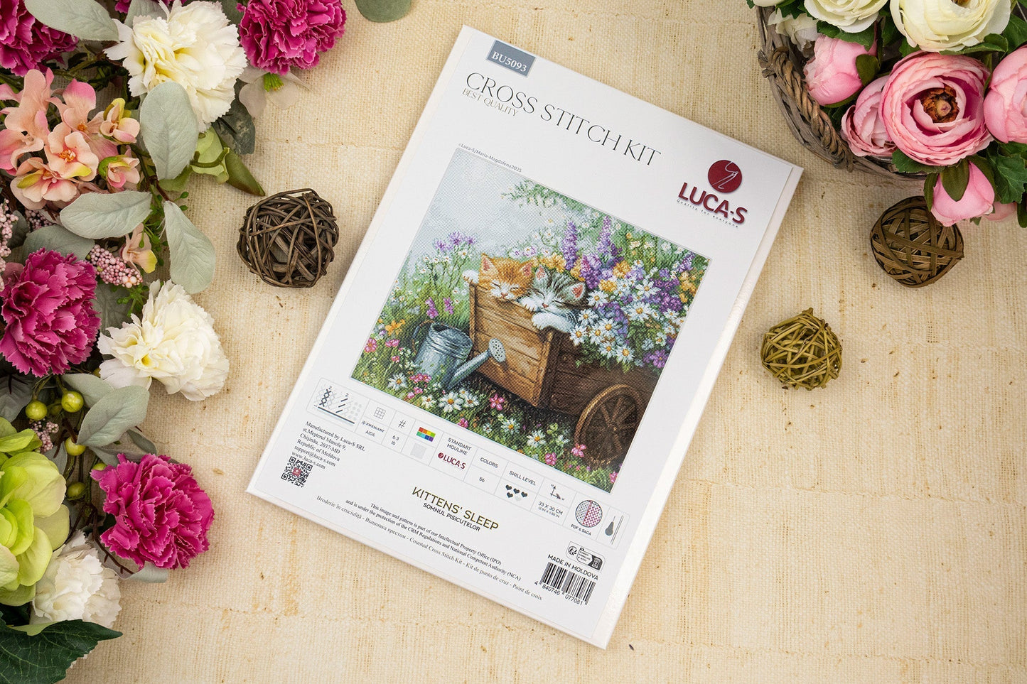Kit punto croce Luca-S - Il sonno dei gattini, BU5093