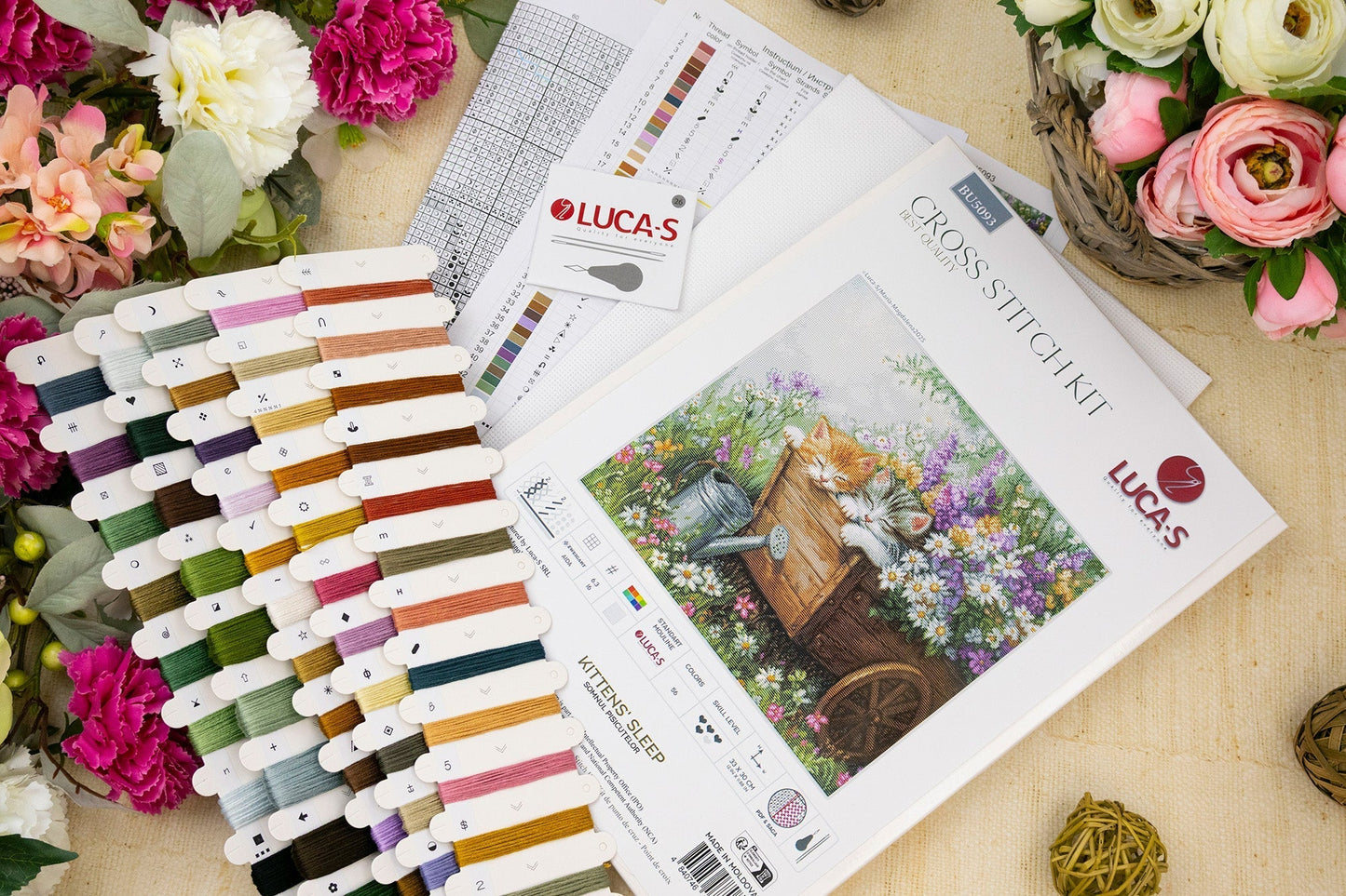 Kit punto croce Luca-S - Il sonno dei gattini, BU5093