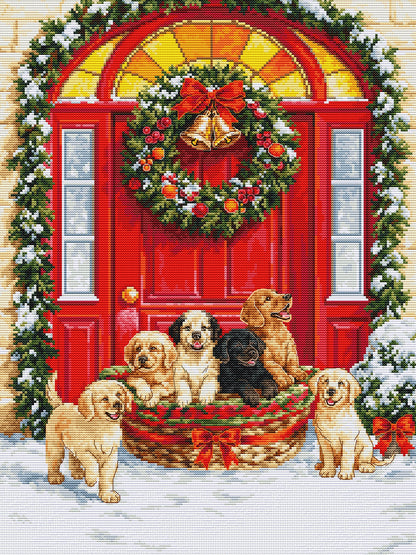 Kit punto croce Luca-S - Consegna di Babbo Natale, BU5102