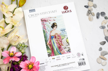 Kit Punto Croce Luca-S - Il Canto dei Fiori di Ciliegio, BU5105