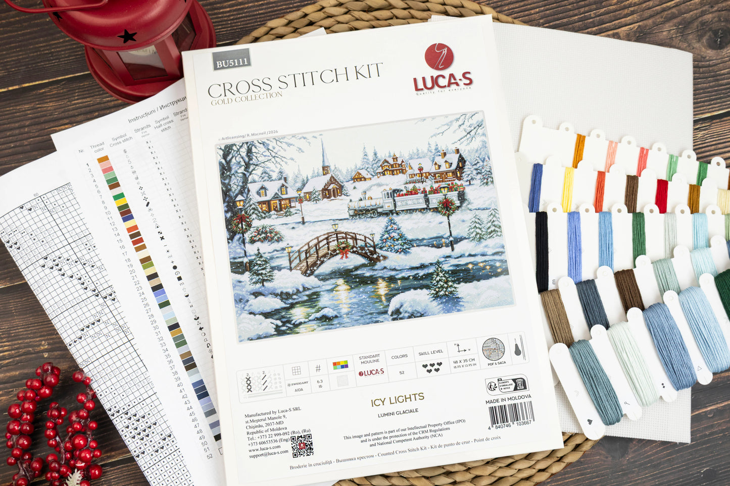 BU5111 Kit punto croce Luca-S – Luci di Ghiaccio