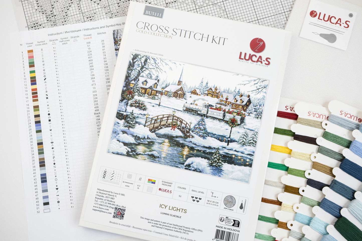 BU5111 Kit punto croce Luca-S – Luci di Ghiaccio