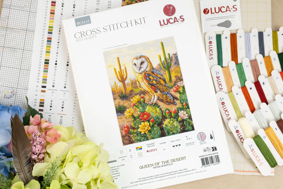 1. Kit Luca-S BU5115 Regina del Deserto con materiali per ricamo
