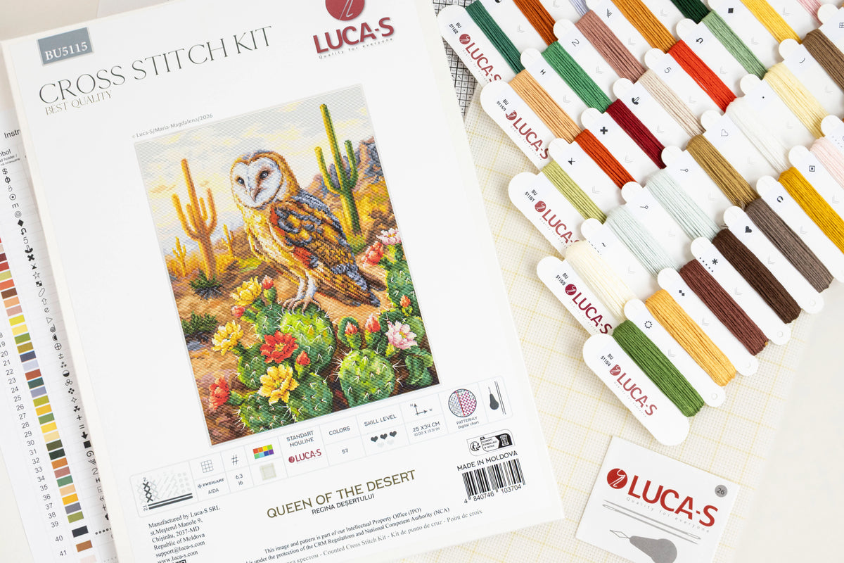 Filati e schema del kit punto croce BU5115 Luca-S