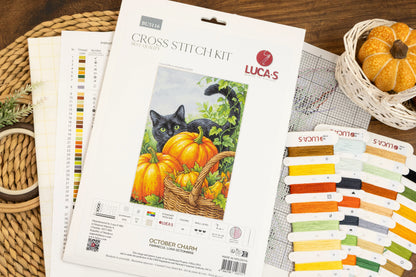 Filati e schema del kit punto croce Luca-S BU5116 Fascino d’Ottobre