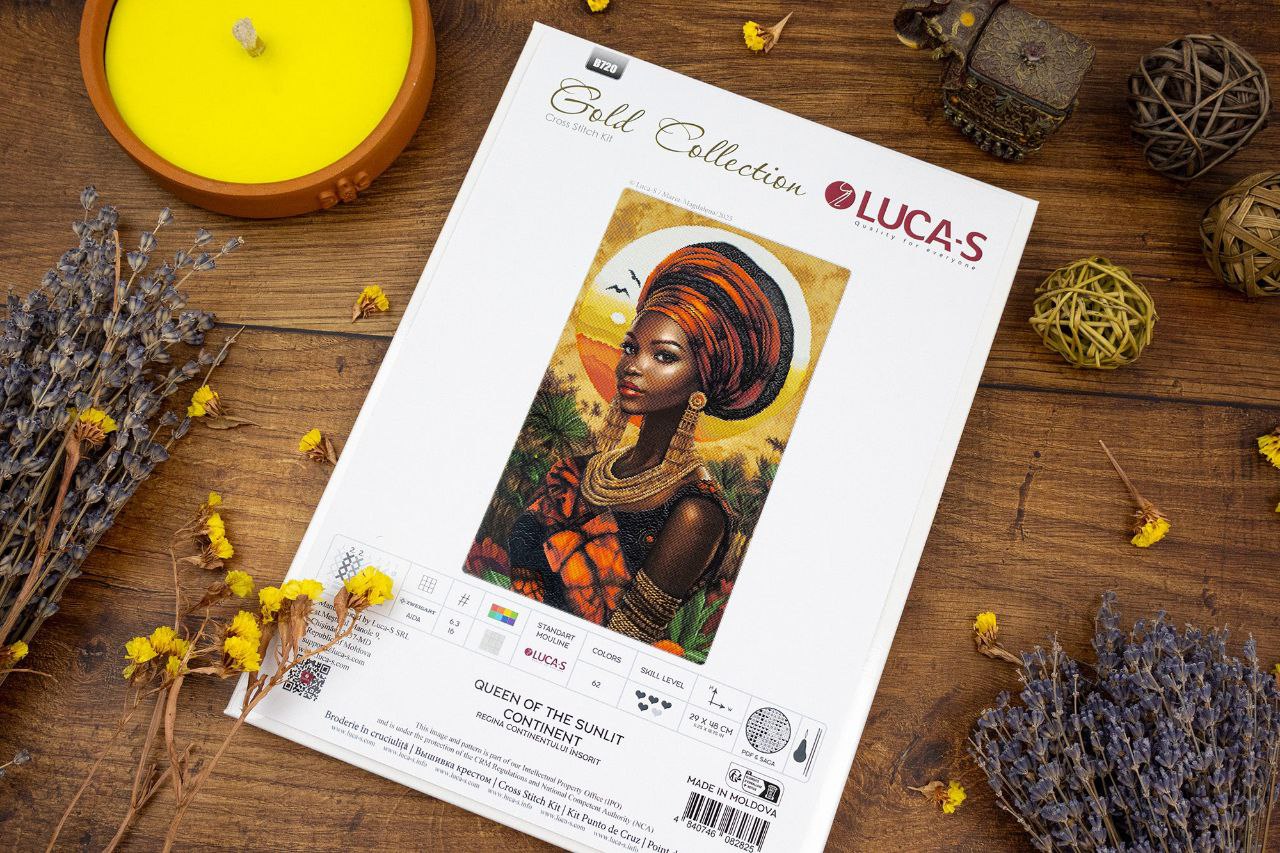 Cross Stitch Kit Luca-S GOLD - Queen of the Sunlit Continent, B720
