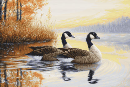 Kit de point de croix Luca-S GOLD - Reflets d'automne, B728