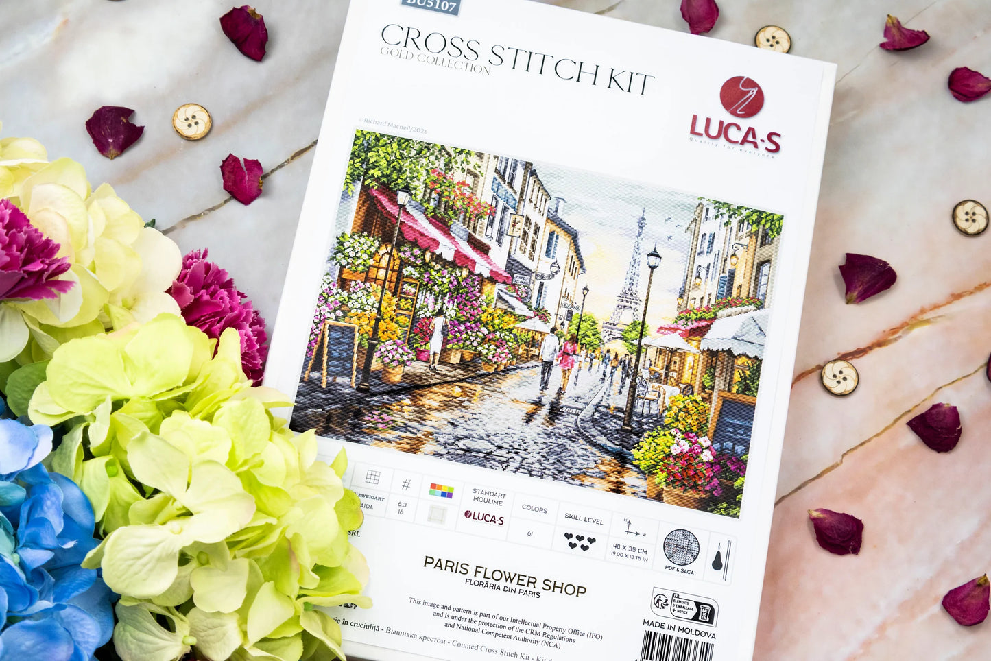 Paris Flower Shop BU5107 | Scena Romantica di Parigi