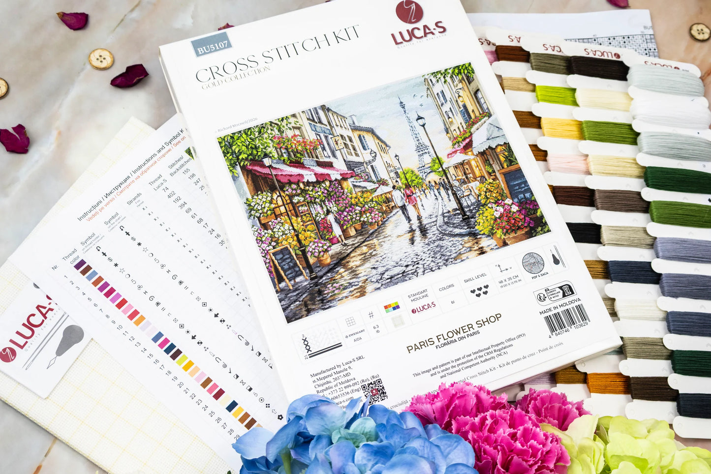 Paris Flower Shop BU5107 | Scena Romantica di Parigi