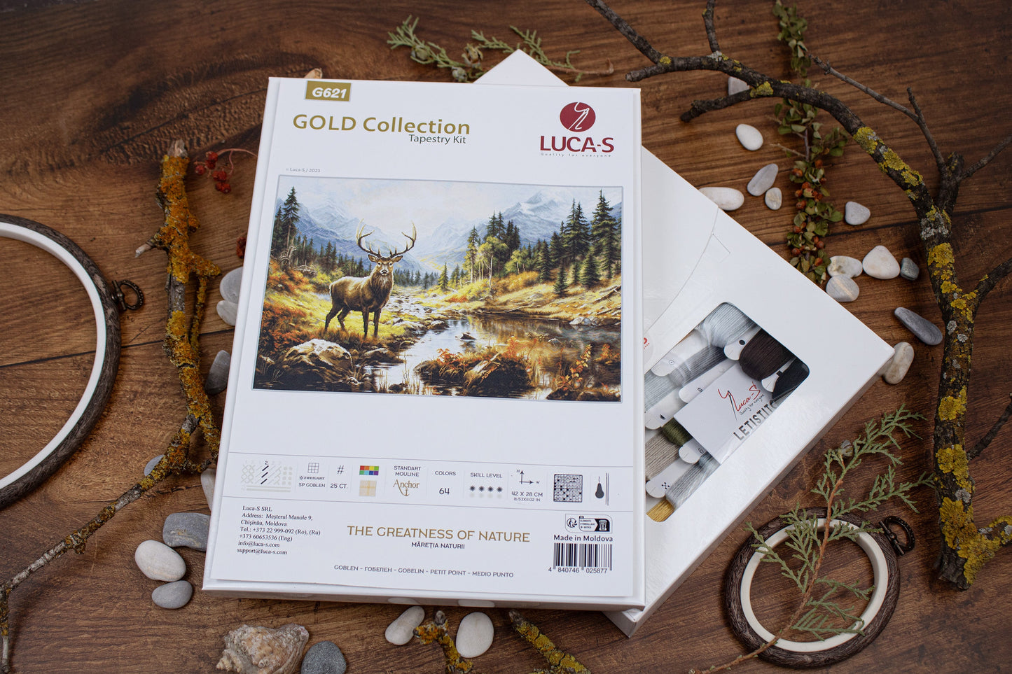 Kit Petit Point Luca-S GOLD - La Grandezza della Natura, G621