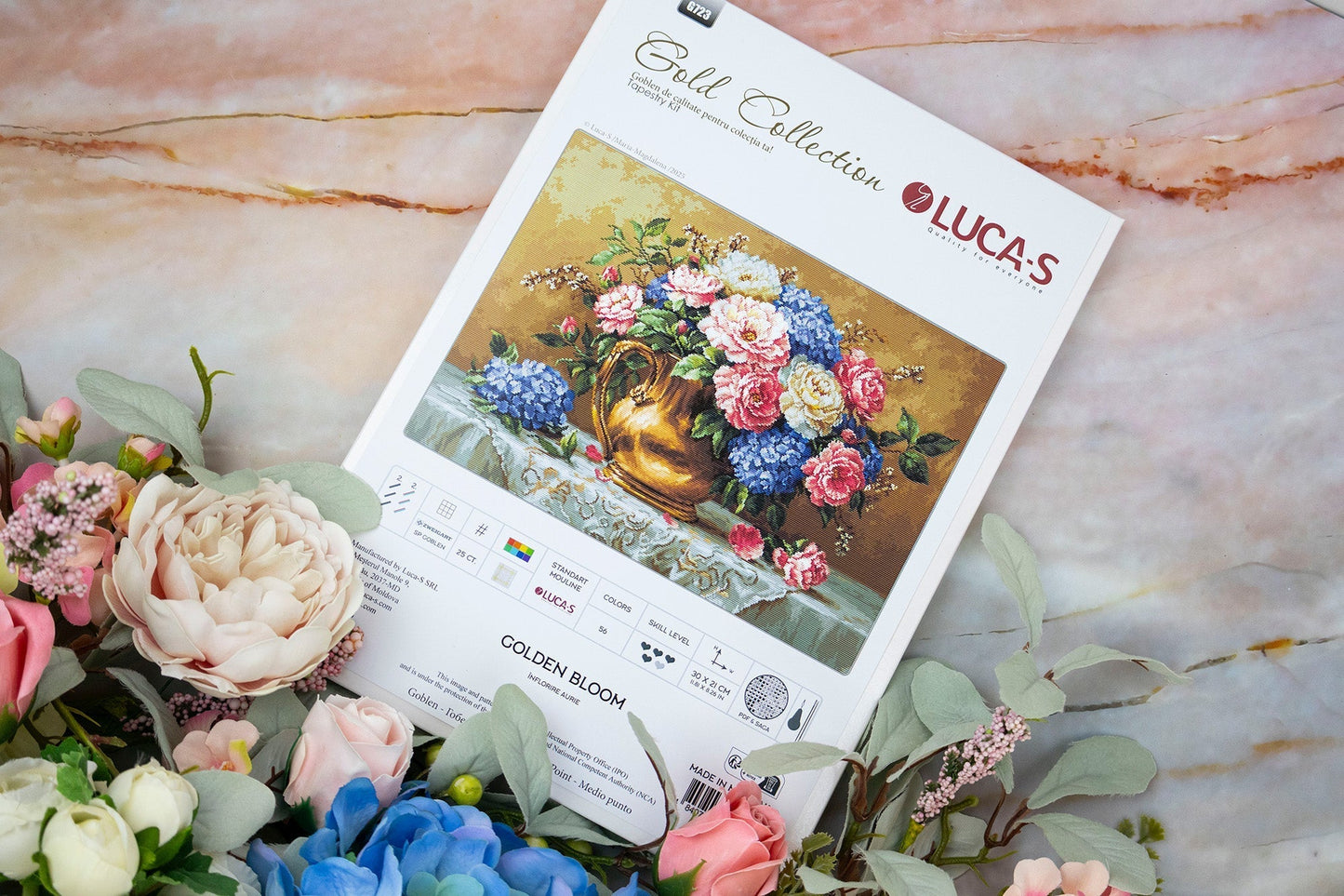 Kit Petit Point Luca-S GOLD - Golden Bloom, G723