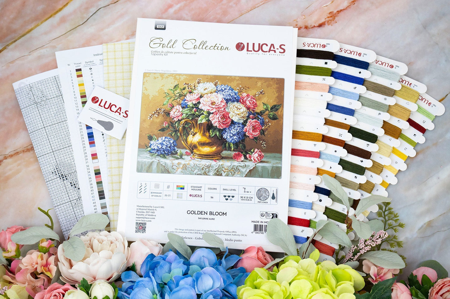 Kit Petit Point Luca-S GOLD - Golden Bloom, G723