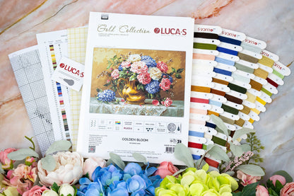 Kit Petit Point Luca-S GOLD - Golden Bloom, G723