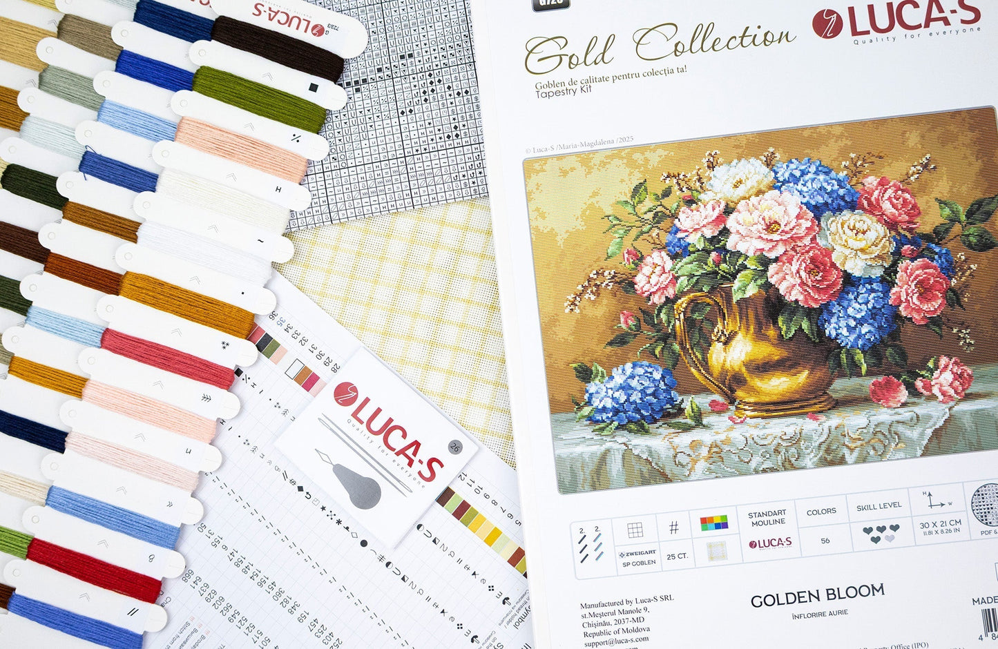 Kit Petit Point Luca-S GOLD - Golden Bloom, G723