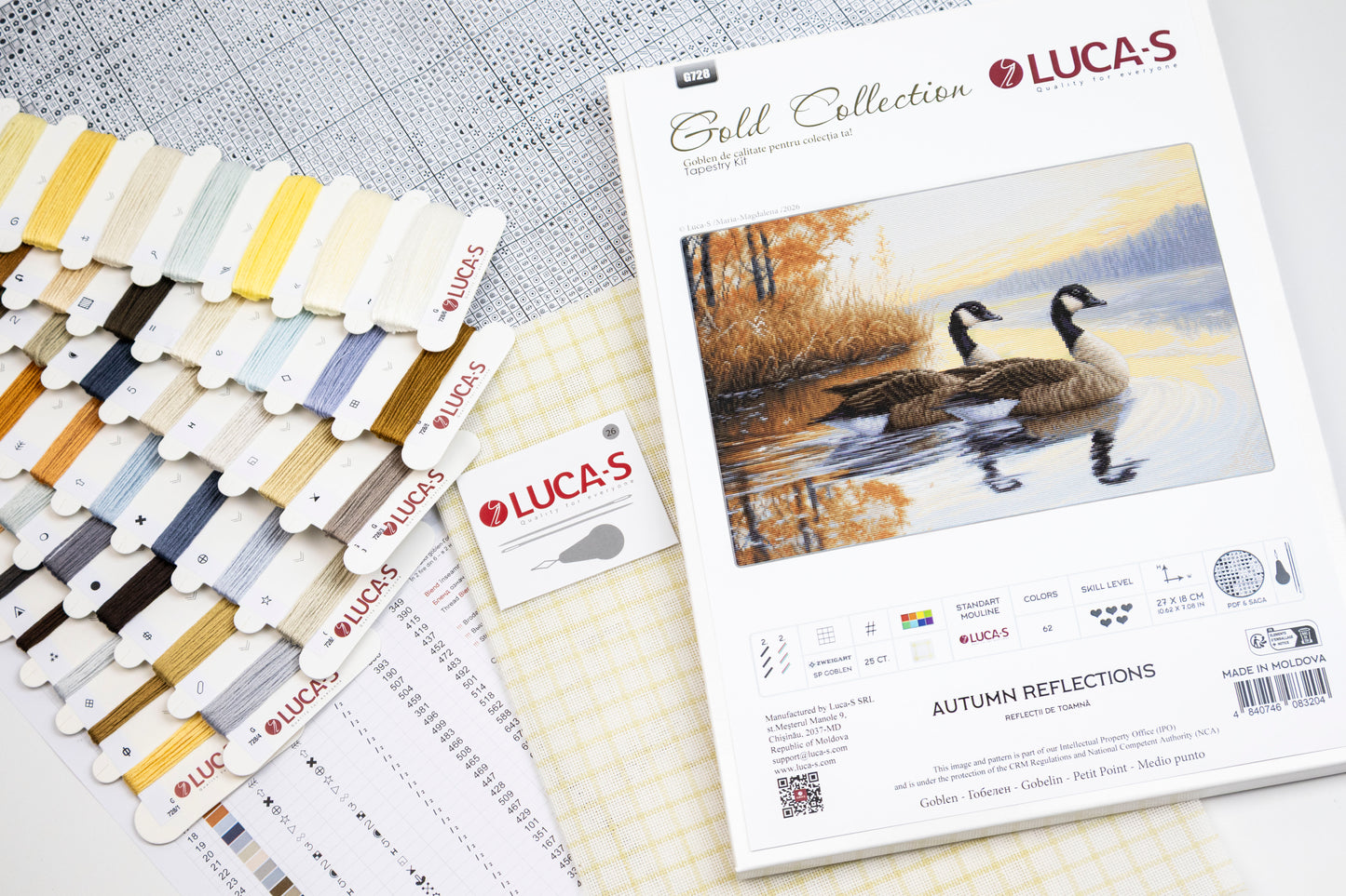 G728 Luca-S GOLD Petit Point Kit  - Autumn Reflections