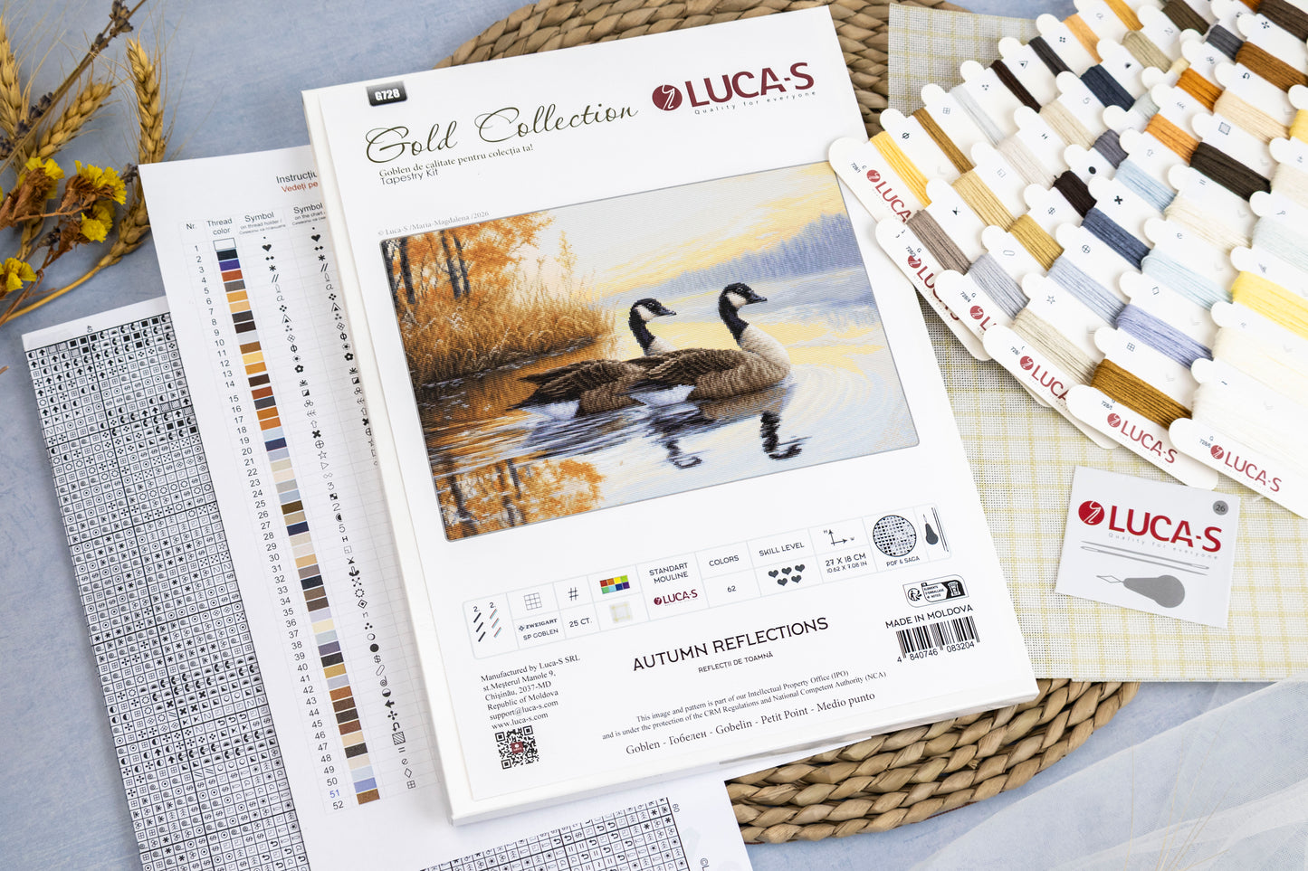 G728 Luca-S GOLD Petit Point Kit  - Autumn Reflections