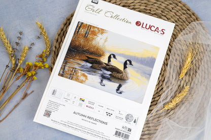 Kit de point de croix Luca-S GOLD - Reflets d'automne, B728