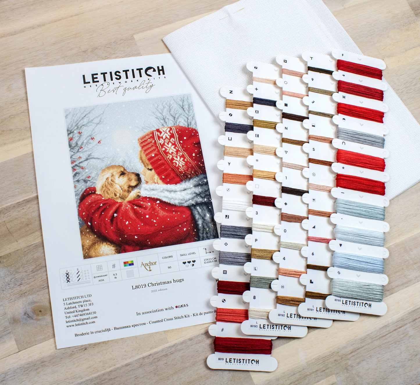 L8019 Kit punto croce Letistitch –  Abbracci di Natale