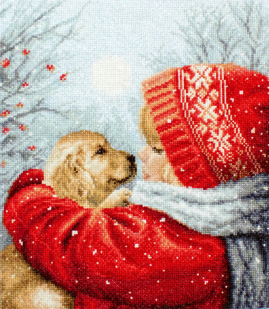 L8019 Kit punto croce Letistitch –  Abbracci di Natale