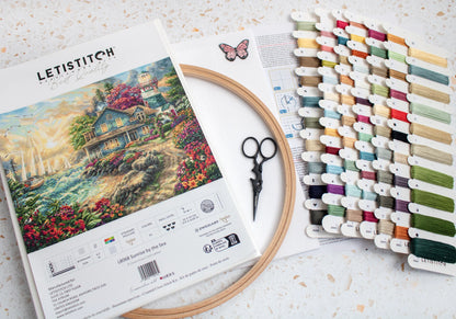 L8068 Kit punto croce Letistitch – Alba in riva al mare