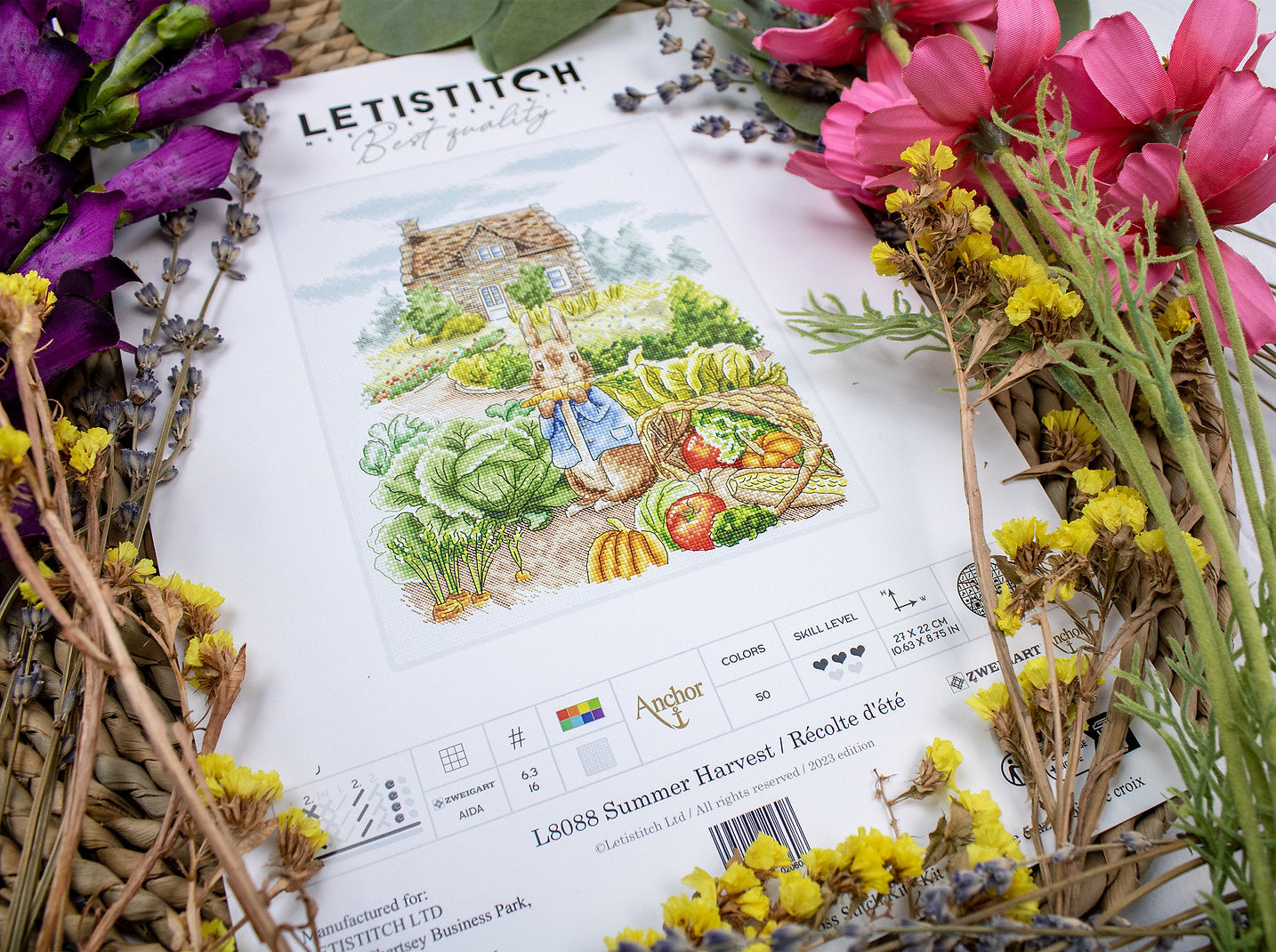 Cross Stitch Kit LetiStitch - Summer Harvest / Récolte d'été, L8088