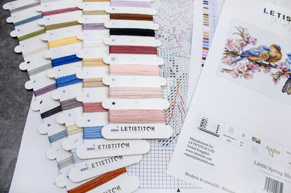 Kit de point de croix LETISTITCH - Floraison printanière, L8090